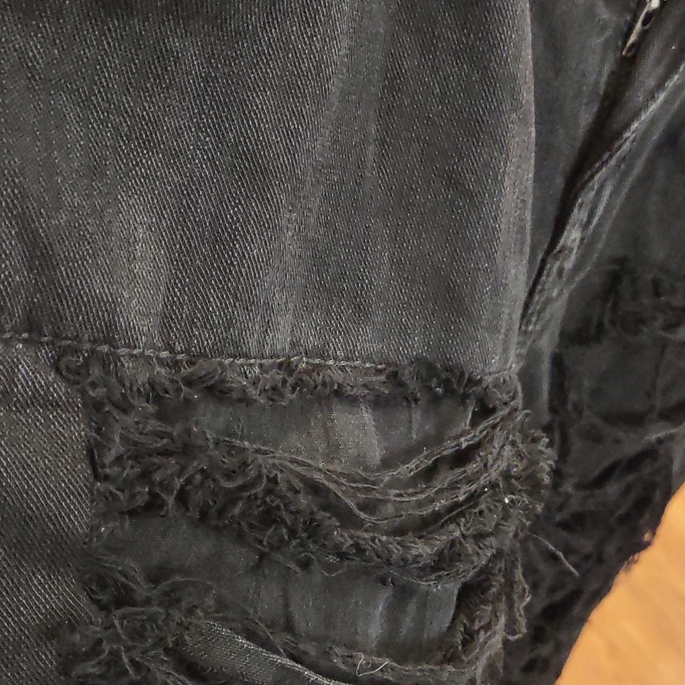 L.A.B Destroyed Ripped Raw Denim Jeans - Picture 4 of 13